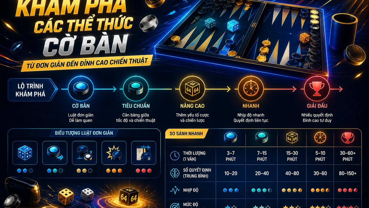 Bản đồ chọn trò chơi cờ bàn dễ học đến nhiều quyết định trên 13win